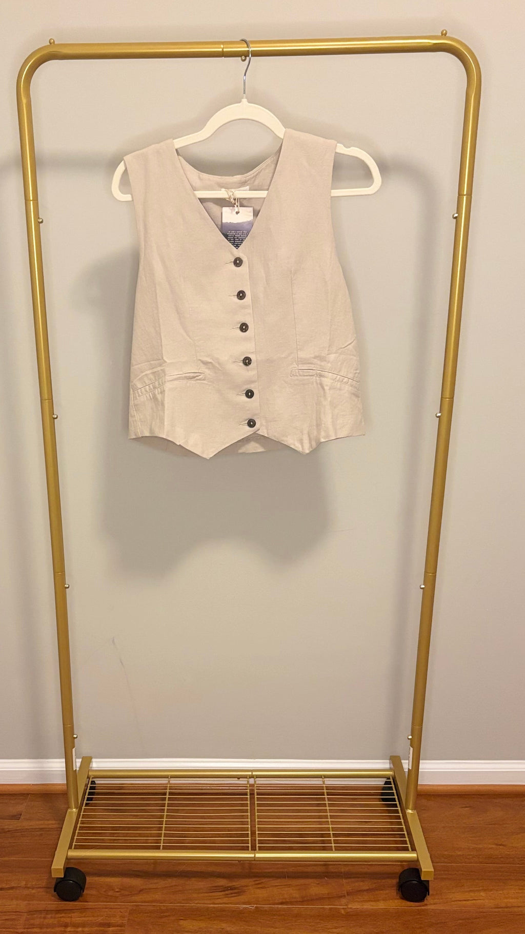 COTTON LINEN BLEND VEST